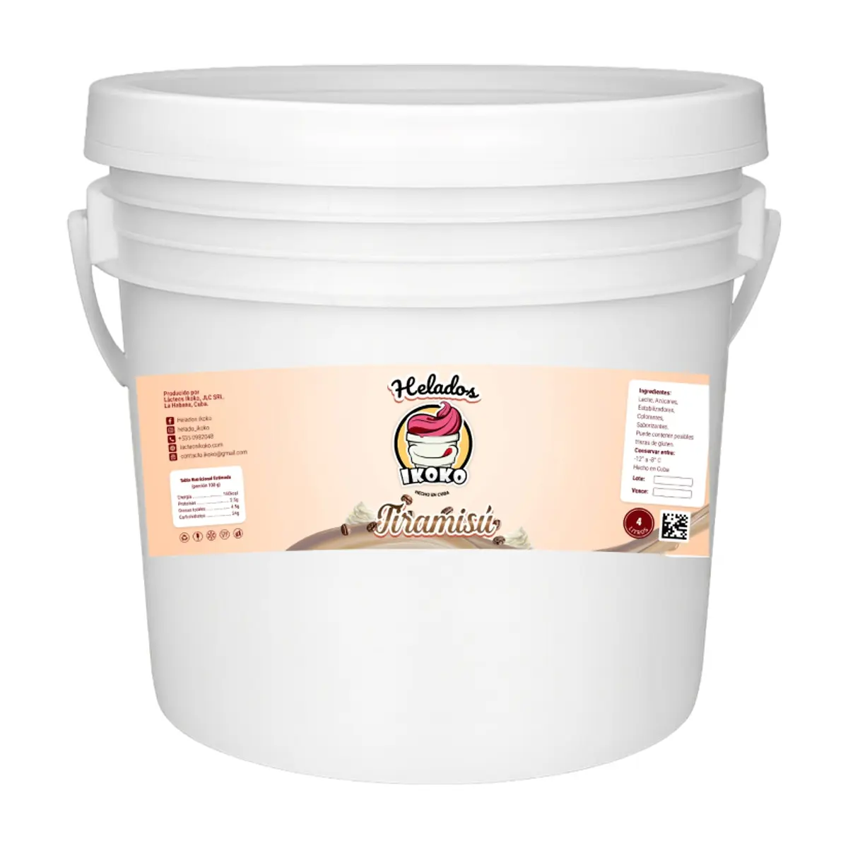 Helado sabor tiramisú Ikoko (4 L) - Miniatura 1