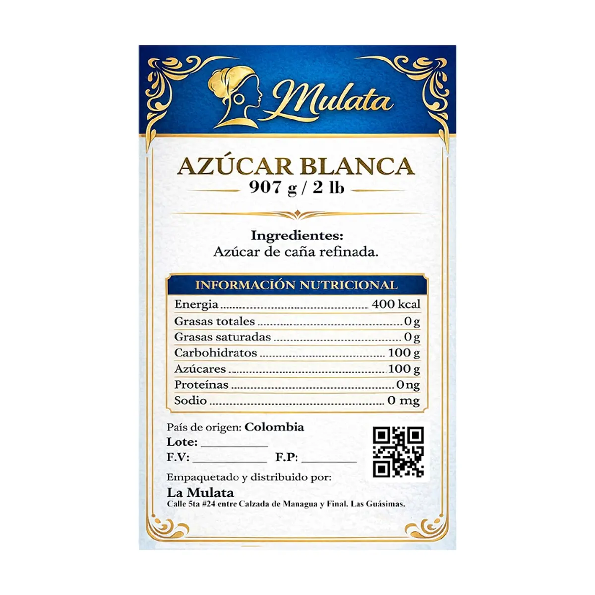 Azúcar blanca La Mulata (907 g / 2 lb) - Thumbnail 2