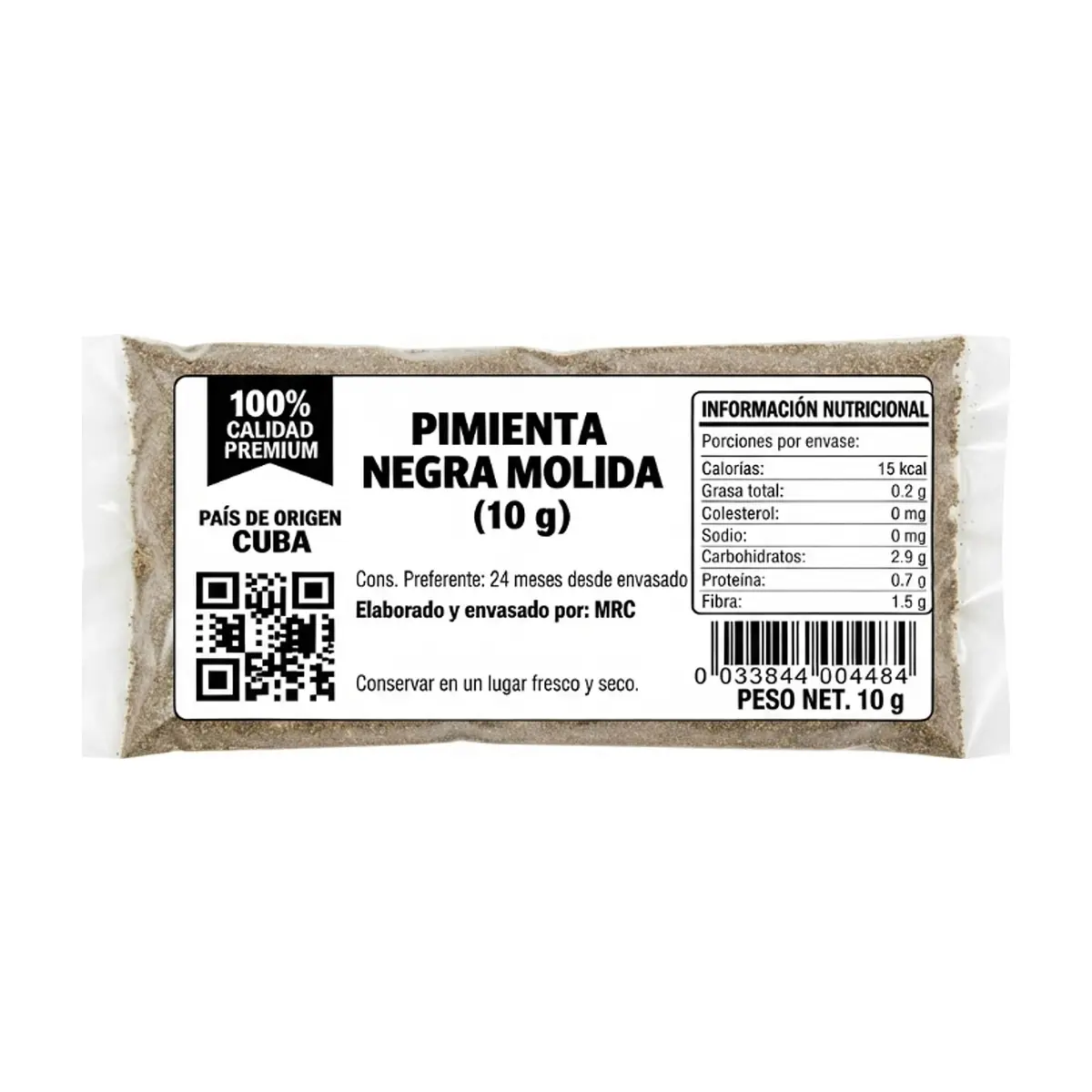 Pimienta negra molida MRC (10 g)