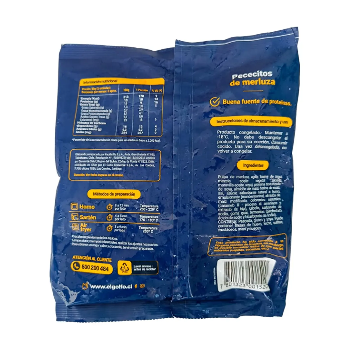 Pececitos -nuggets- de merluza El Golfo (400 g / 14.1 oz) - Miniatura 2