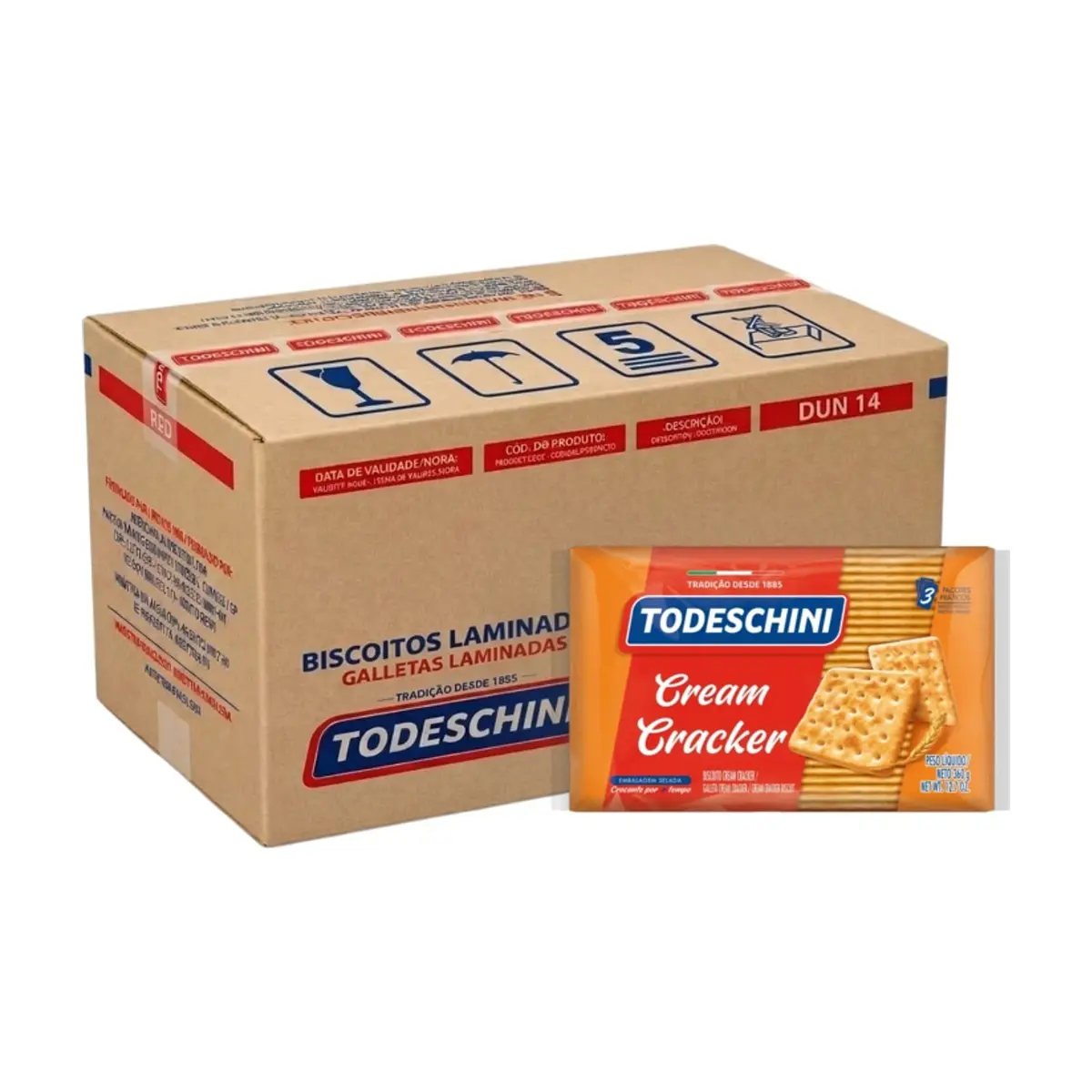 Galletas cream cracker Todeschini (20 x 360 g / 12.7 oz)