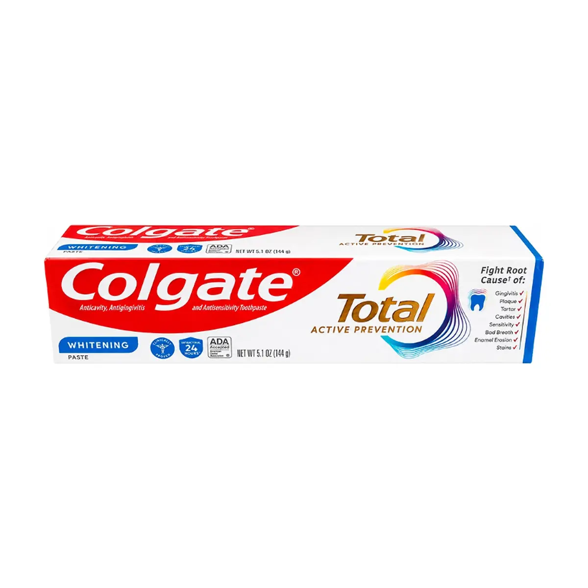 Pasta dental blanqueadora prevención activa Colgate Total (144 g / 5.1 oz) - Imagen 1