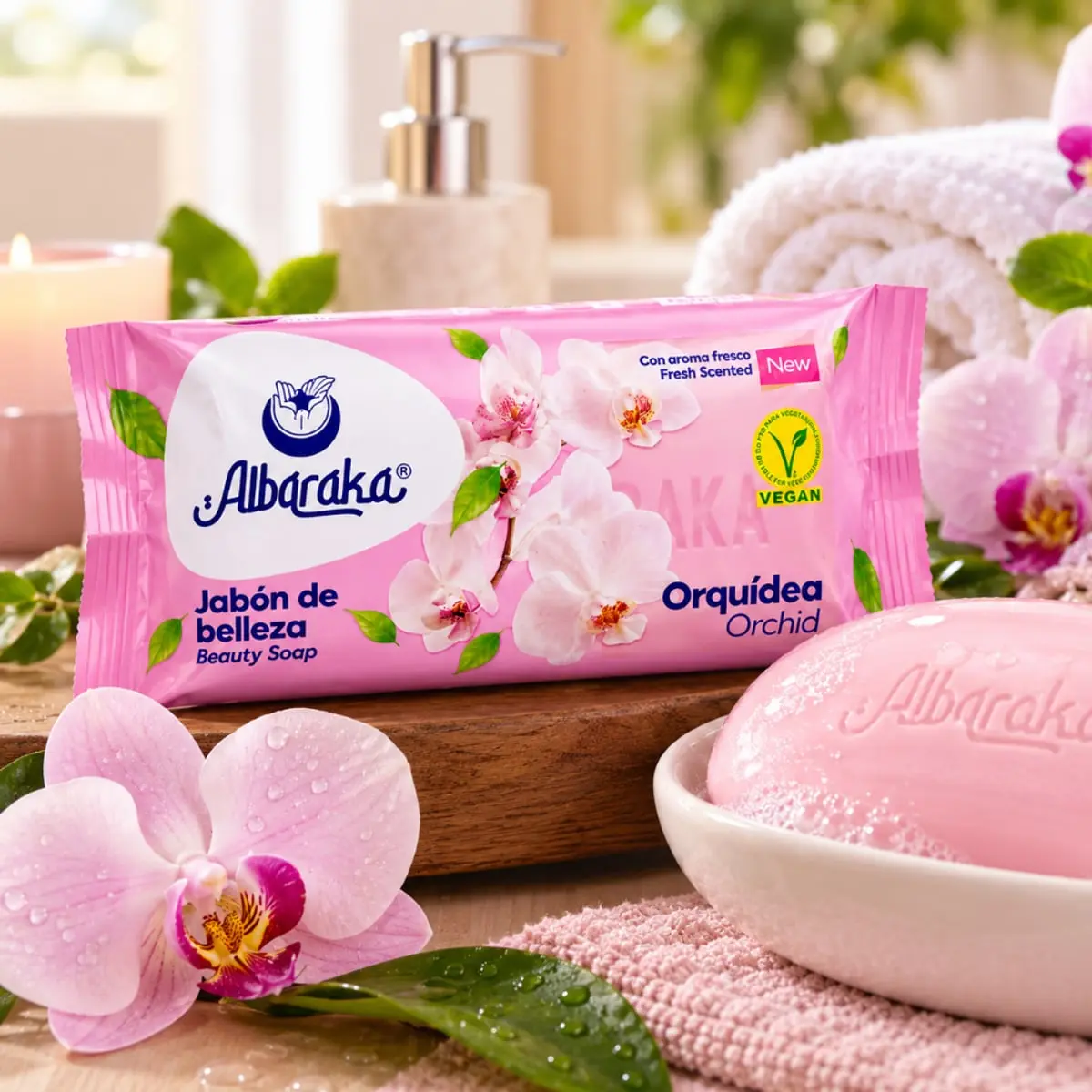 Jabón de belleza con aroma a orquídea Albaraka (100 g / 3.53 oz) - Miniatura 4