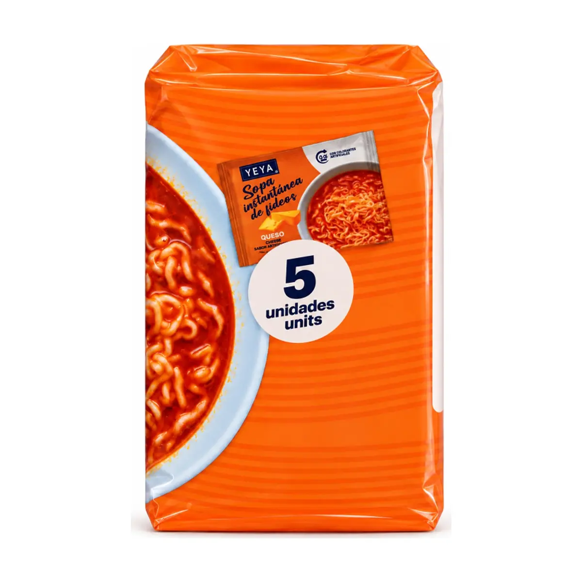 Sopa instantánea de fideos con sabor a queso YEYA (5 x 75 g / 2.6 oz) - Thumbnail 3