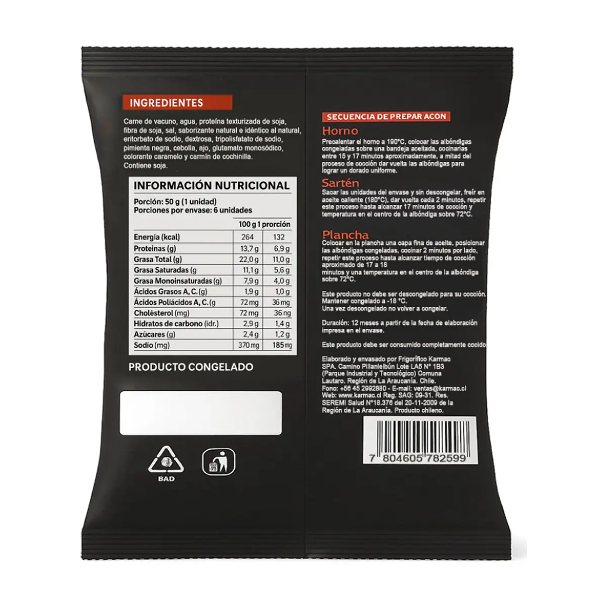 Albóndigas de vacuno - res - Karmac (300 g / 10.58 oz) - Thumbnail 3