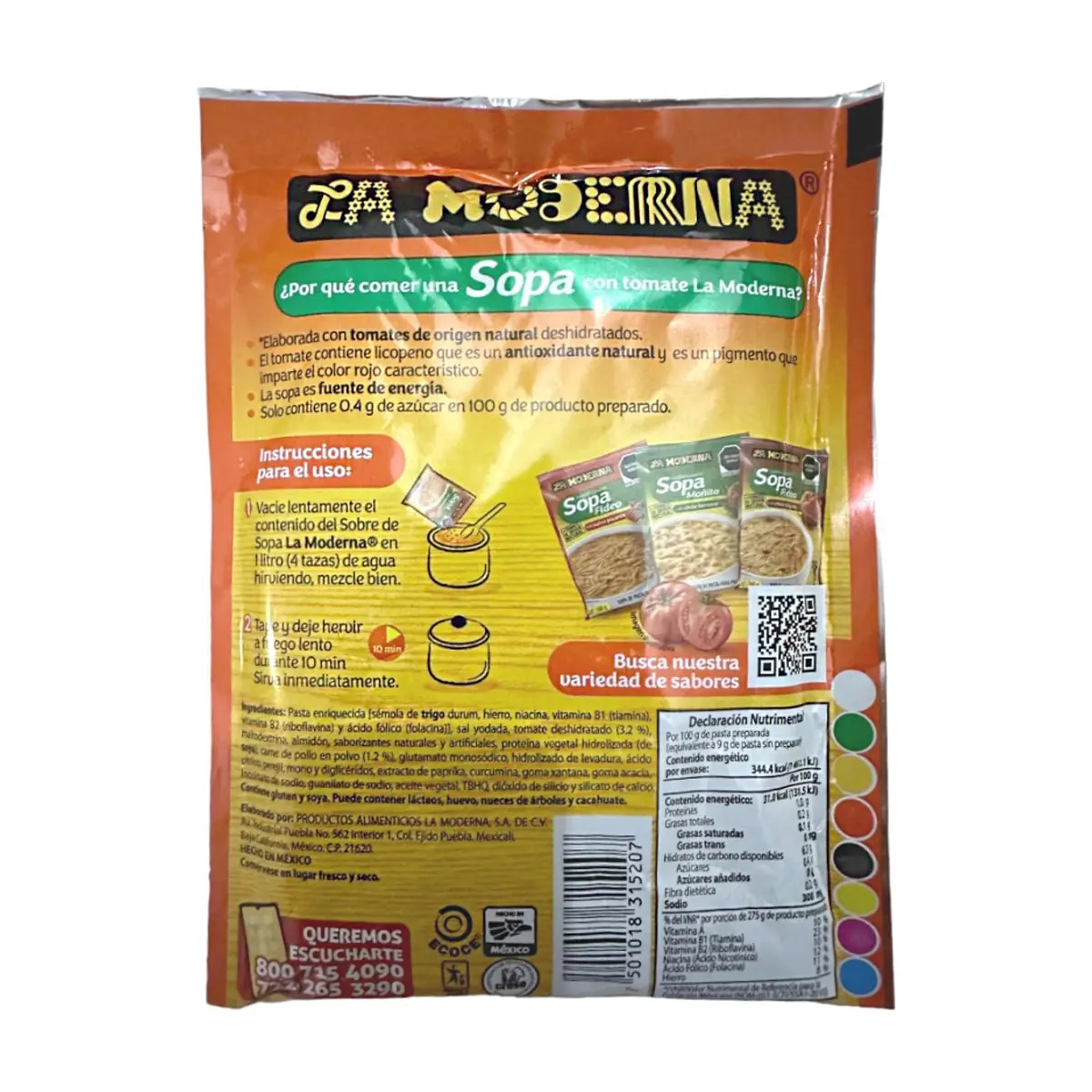 Sopa de munición con tomate y pollo La Moderna (100 g / 3.5 oz) - Miniatura 2