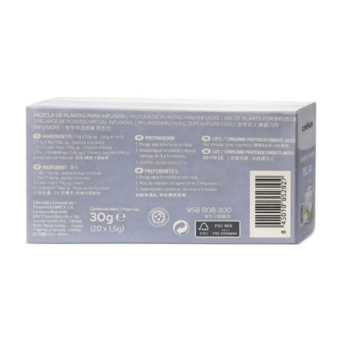 Té relajante Coviran (20 x 1.5 g) - Miniatura 2