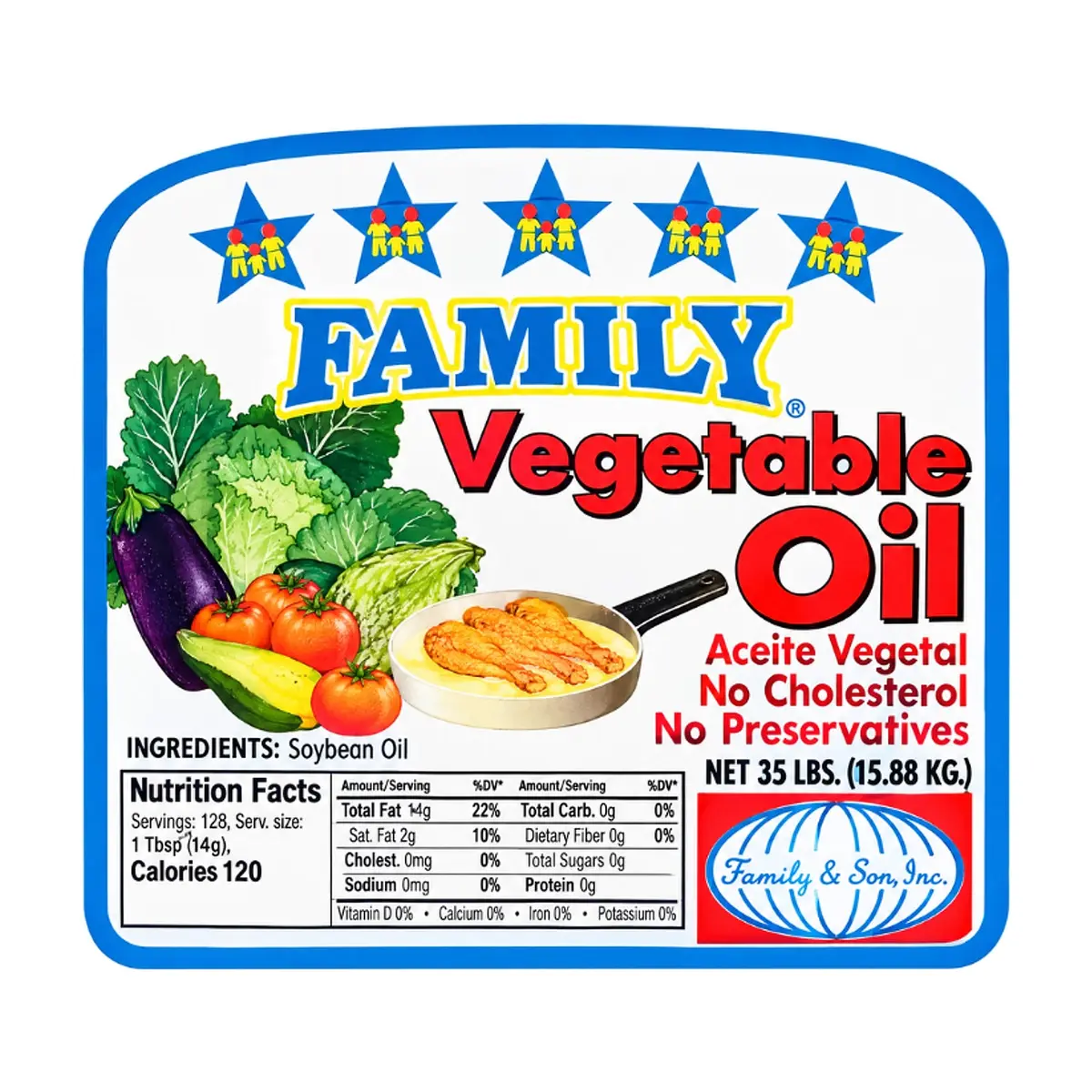 Aceite vegetal Family (15.88 kg / 35 lb) - Thumbnail 3
