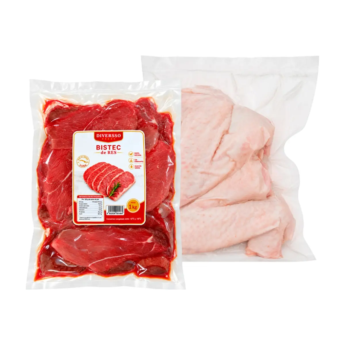 Combo: Alas de pavo + Bistec res - Imagen 1