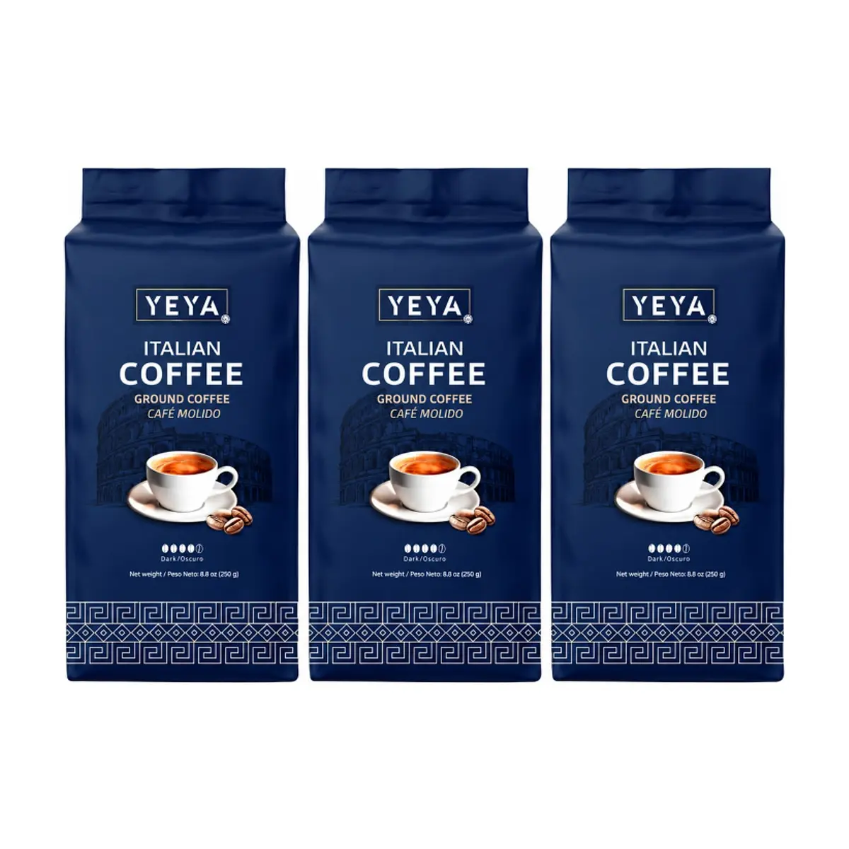 Café espresso Italiano YEYA (3 x 250 g / 8.8 oz) - Miniatura 1