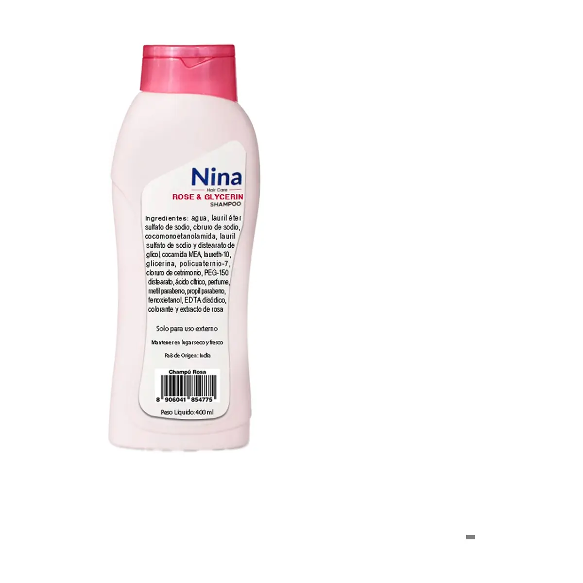 Champú con esencia de rosas y glicerina Nina (400 ml) - Thumbnail 2