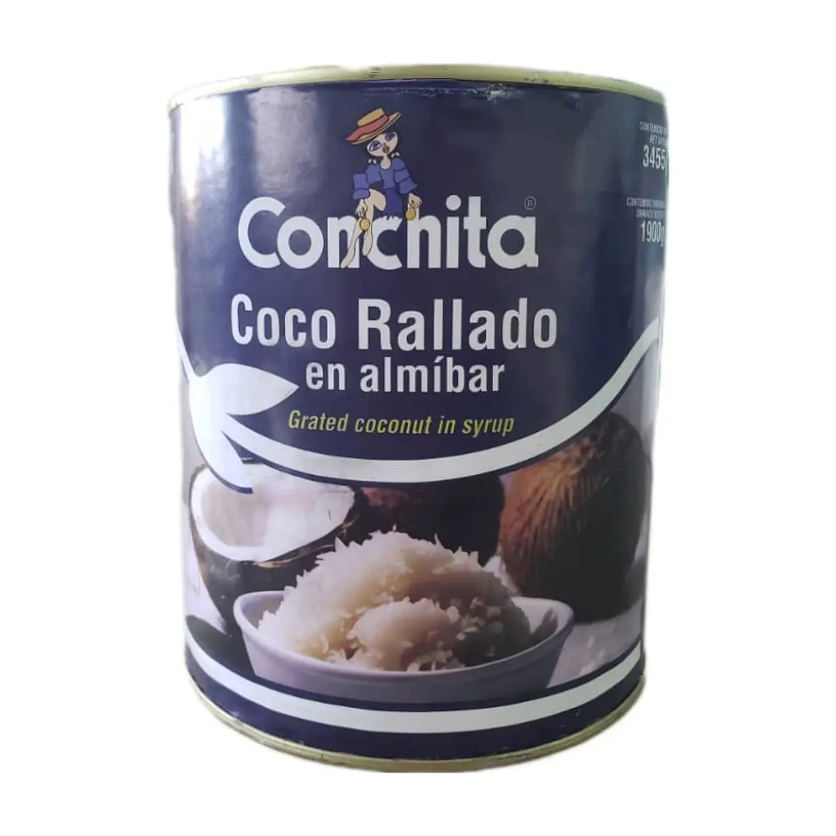 Coco rallado en almíbar Conchita (3.45 kg / 7.61 lb)
