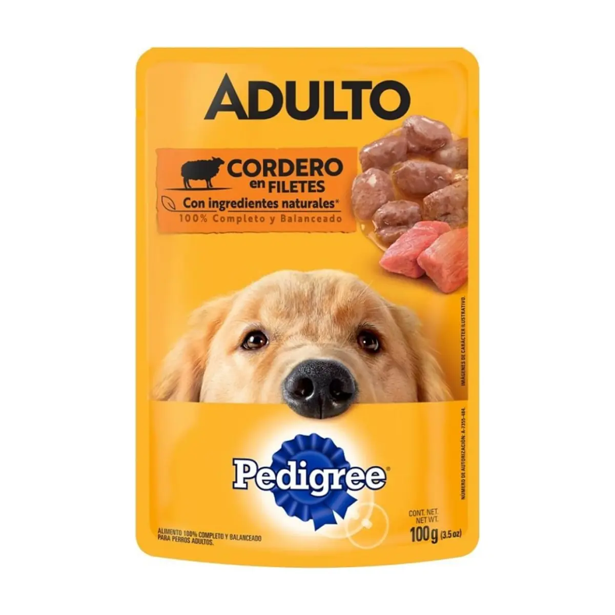 Alimento cordero en filetes para perro adulto Pedigree (100 g / 3.52 oz) - Thumbnail 2