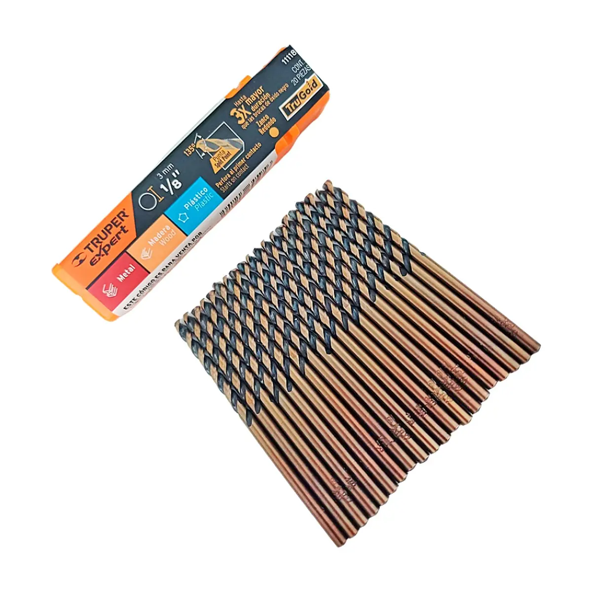 Estuche de 20 barrenas 3 mm Truper