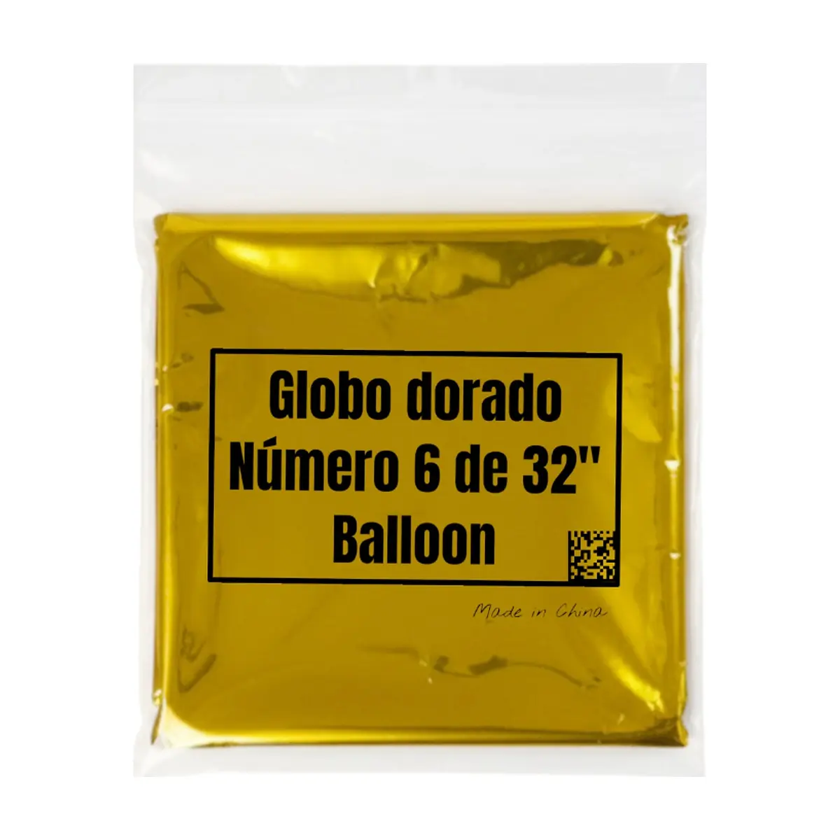 Globo dorado Número 6 - 32 pulgadas Balloon - Thumbnail 2