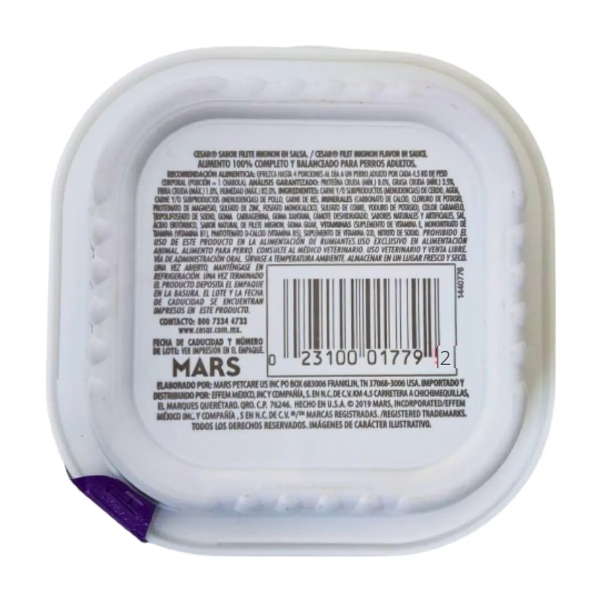 Alimento para perro adulto filete mignon en salsa Cesar Clásico (100 g / 3.5 oz) - Thumbnail 2