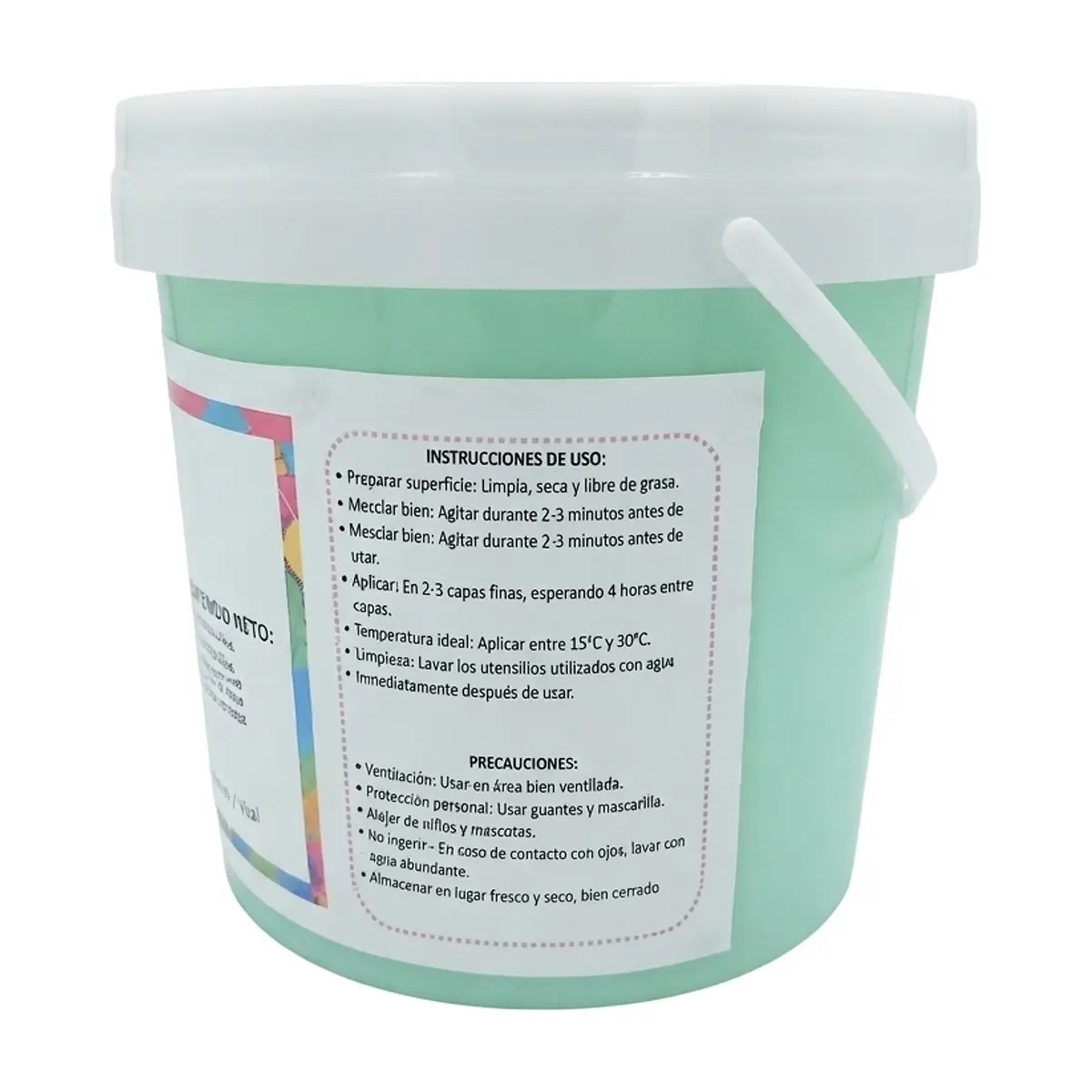 Pintura vinílica interior y exterior color verde Bello Hogar (4 L) - Thumbnail 2