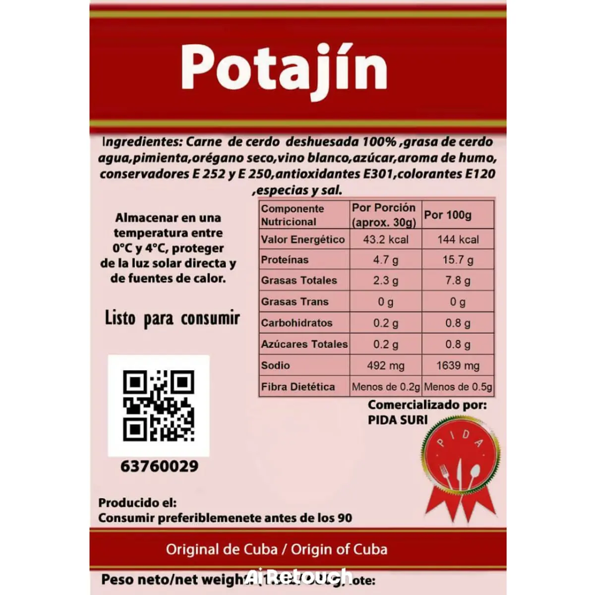 Potajín Pida (680 g / 1.5 lb) - Thumbnail 2