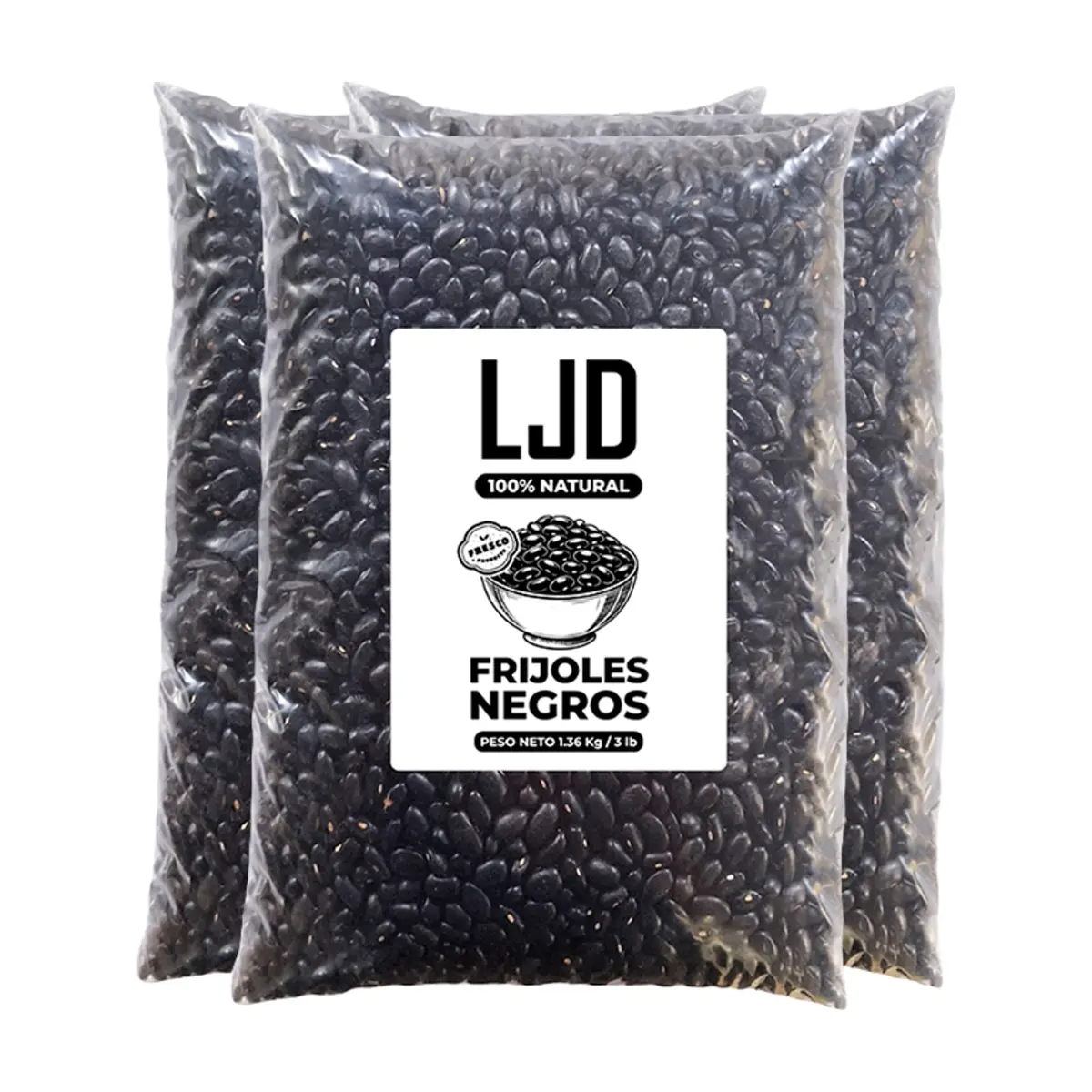 Frijoles negros LJD (3 x 1.36 kg / 3 lb)