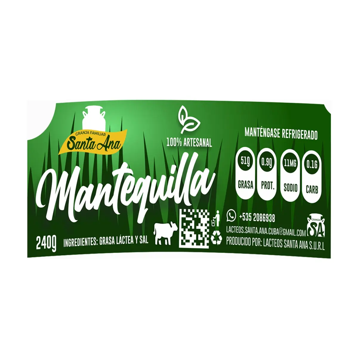 Mantequilla con sal Santa Ana (240 g / 8.46 oz) - Thumbnail 2
