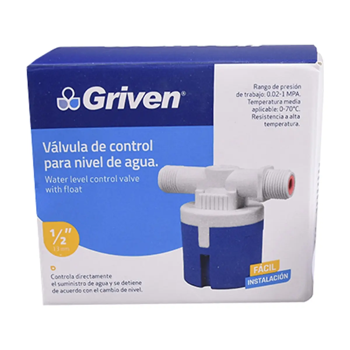 Válvula de control para nivel de agua de 1/2" Griven - Thumbnail 4