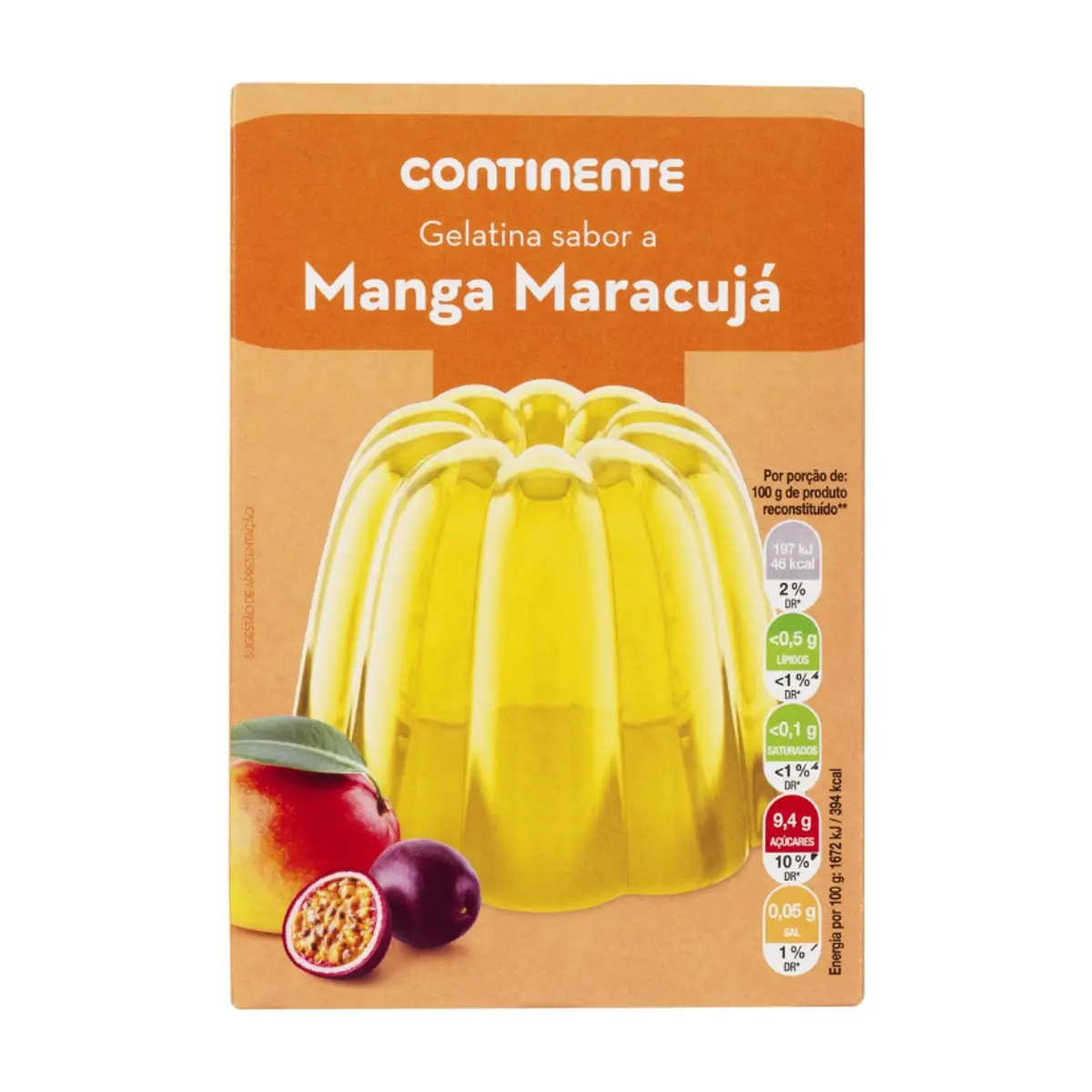 Gelatina en polvo sabor mango y maracuyá Continente (2 x 67 g / 2.36 oz)
