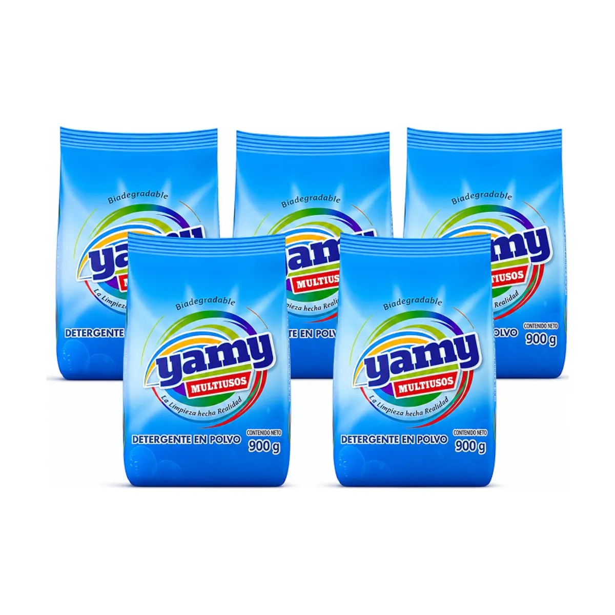 Detergente en polvo multiusos Yamy (5 x 900 g / 1.98 lb)