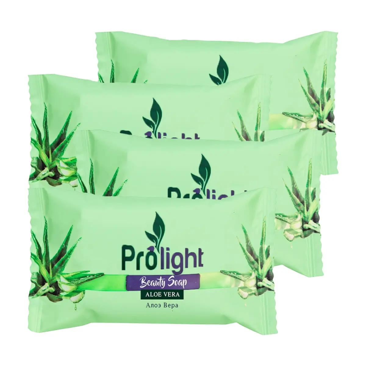 Jabón de belleza con fragancia aloe vera Prolight (4 x 100 g / 3.52 oz)