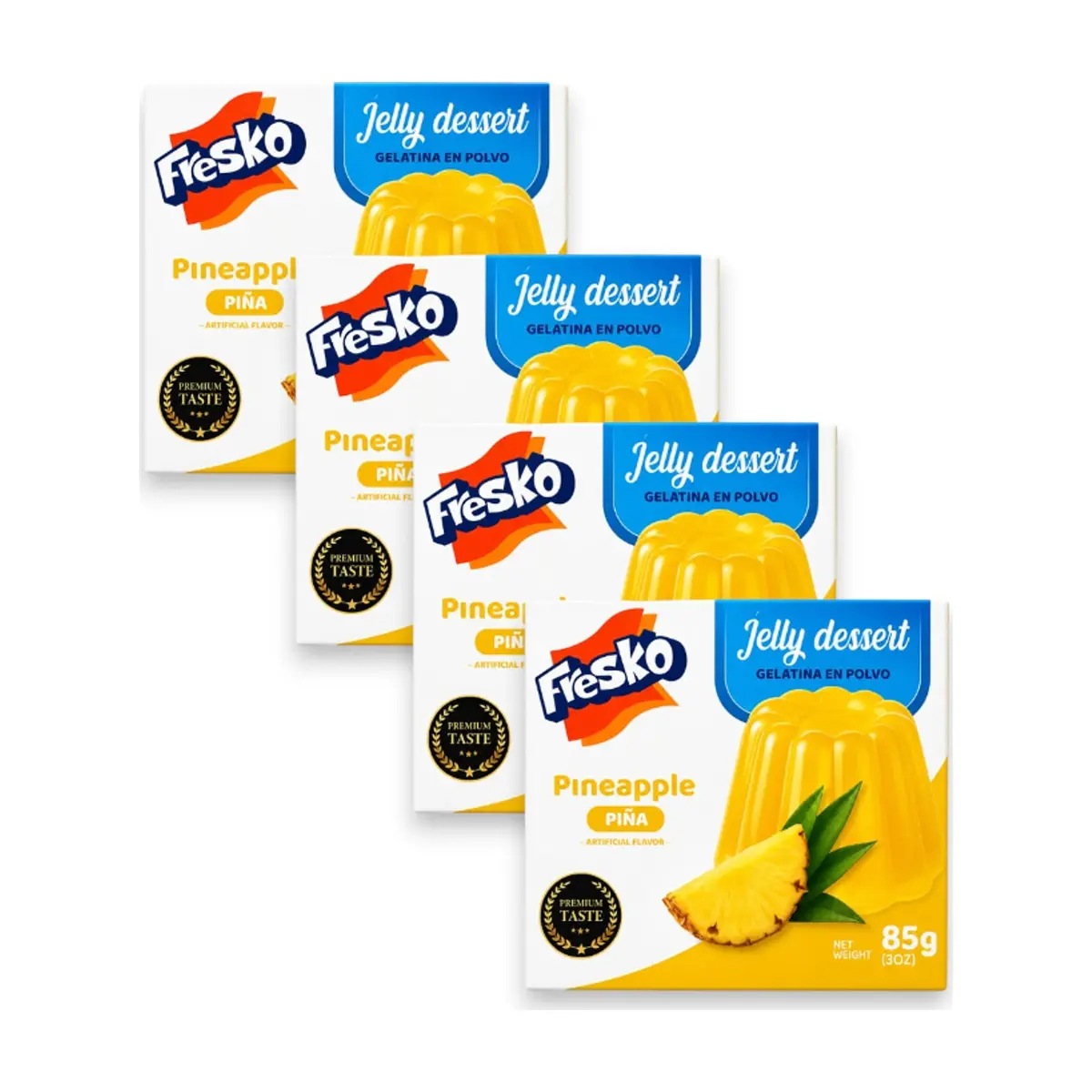 Gelatina de piña Fresko (4 x 85 g / 3 oz)