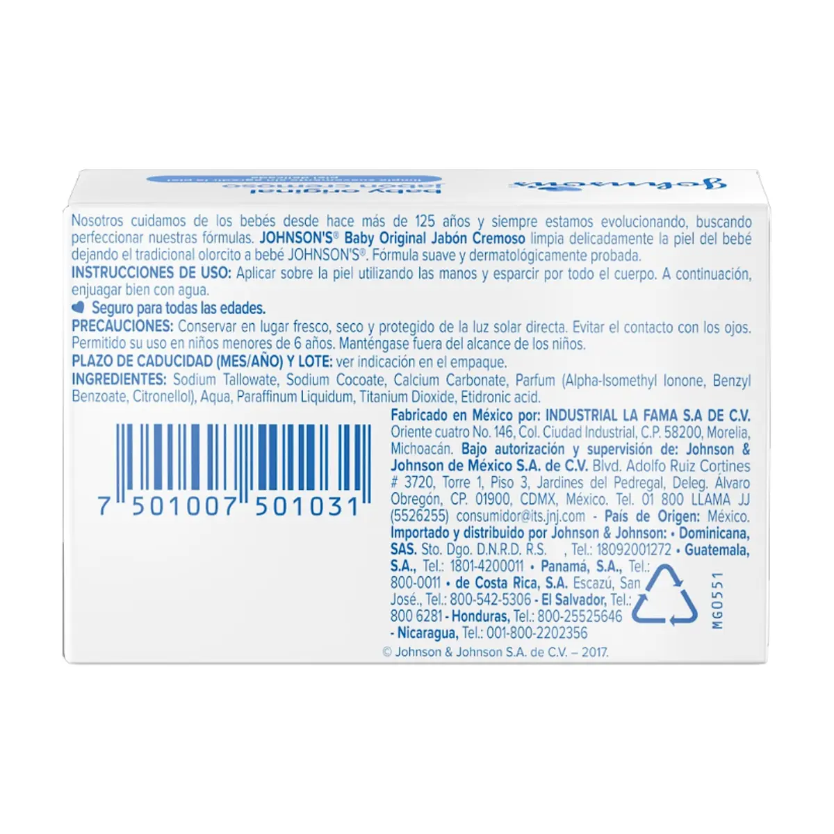 Jabón cremoso para bebé Johnsons (75 g / 2.64 oz) - Thumbnail 3