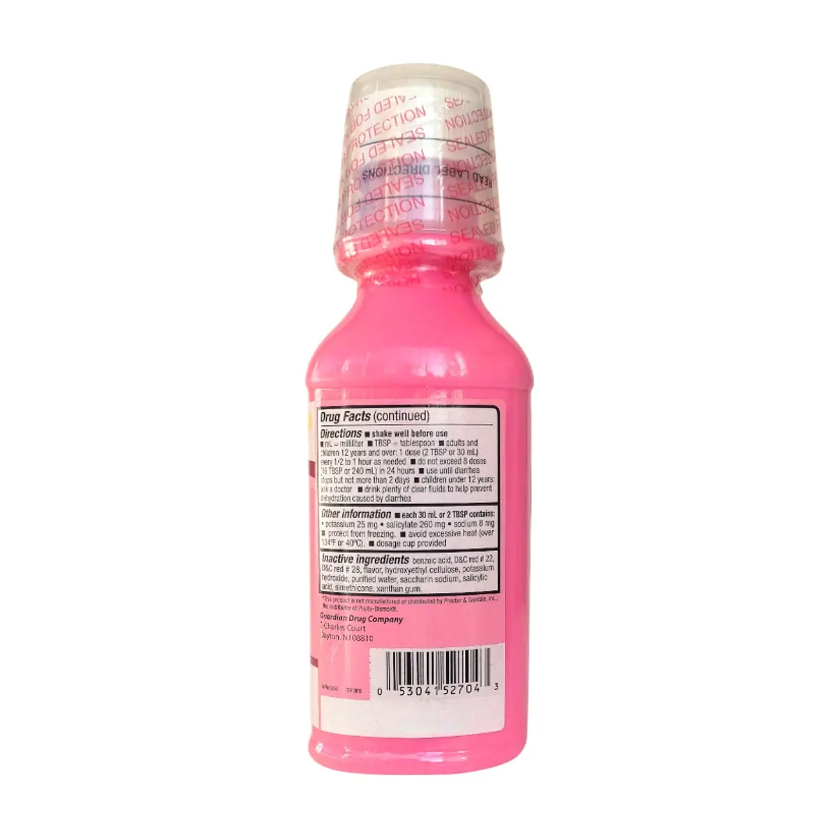 Bismuto rosa líquido 525 mg/30 ml fuerza regular Guardian (236 ml / 8 fl oz) - Thumbnail 3