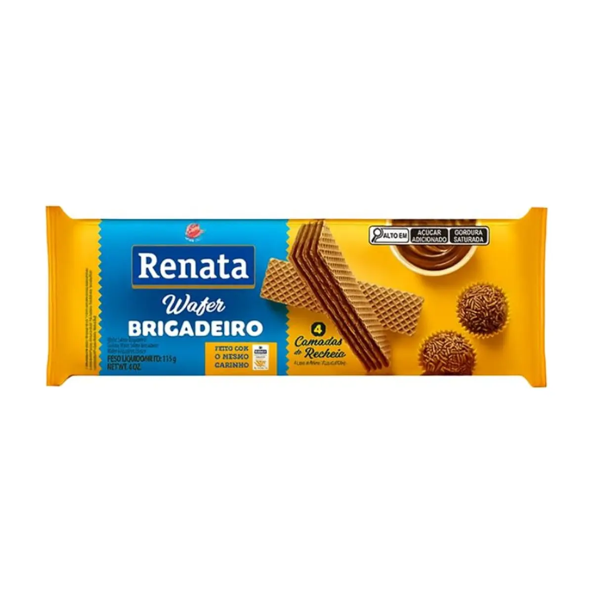 Wafer Brigadeiro Sabor Chocolate Mousse (115g) RENATA