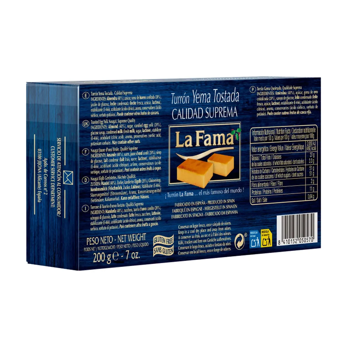 Turrón de yema tostada La Fama (200 g / 7 oz) - Miniatura 2