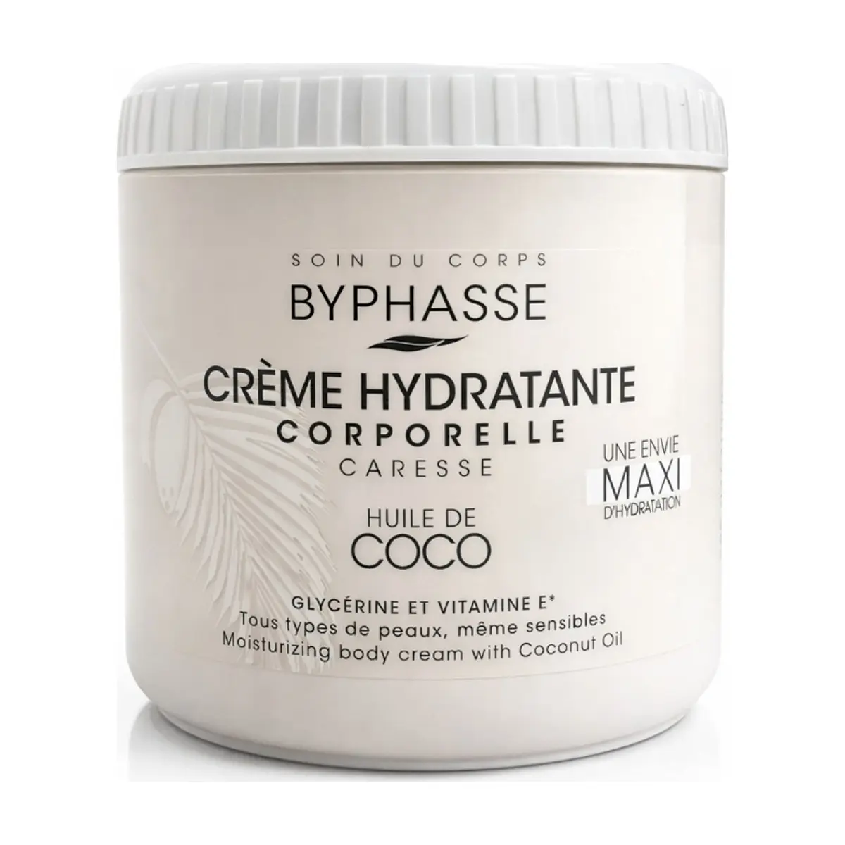 Crema corporal hidratante con aceite de coco Byphasse (500 ml / 16.9 fl oz)