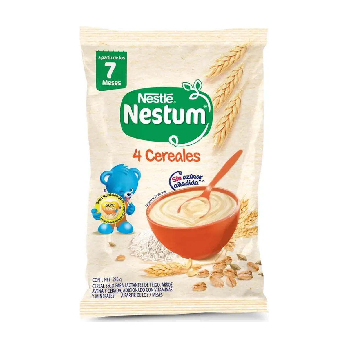 Cereal seco para lactantes de trigo, arroz, avena y cebada Nestum Nestlé (270 g / 9.52 oz) - Miniatura 2