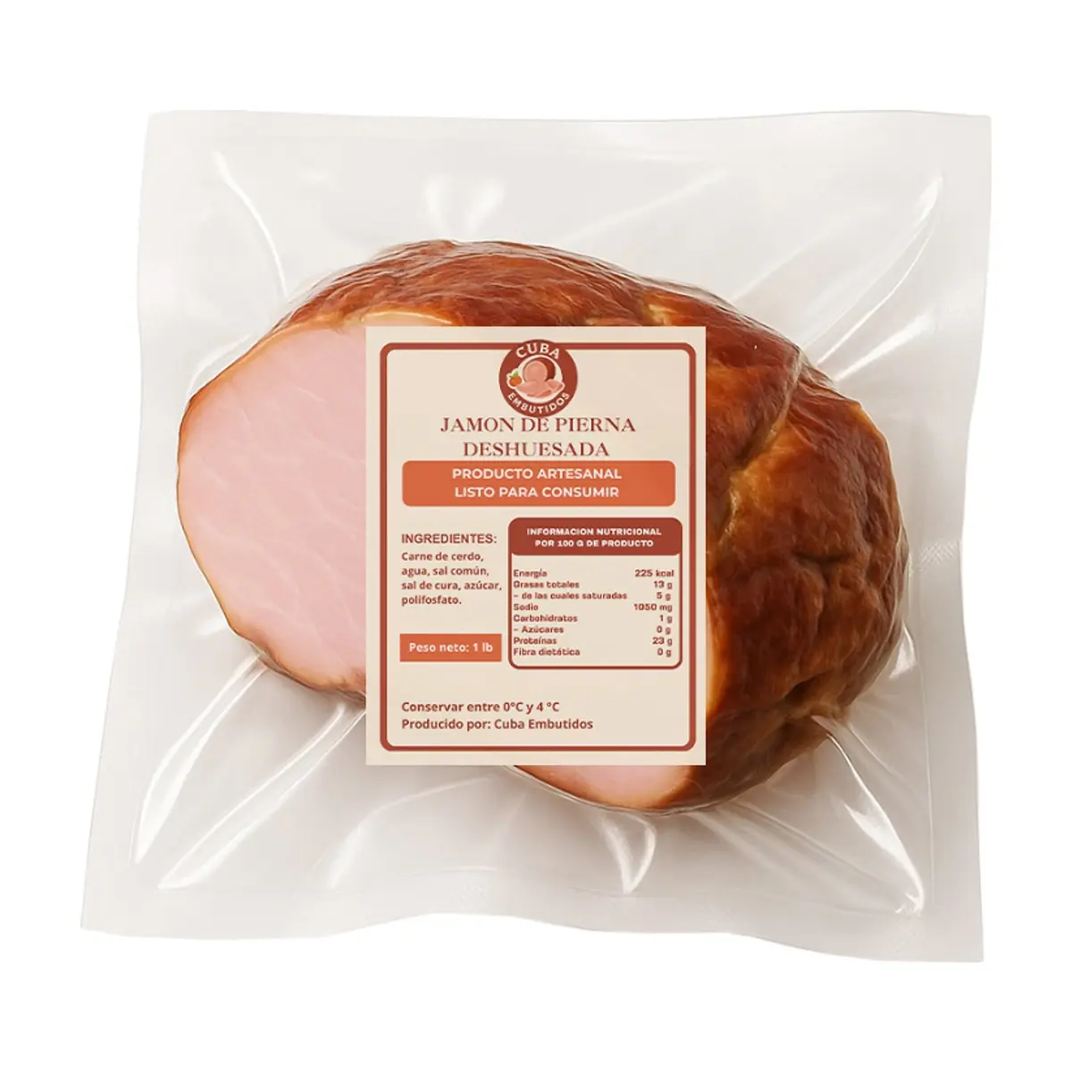 Jamón de pierna deshuesada Cuba Embutidos (454 g / 1 lb) - Thumbnail 2