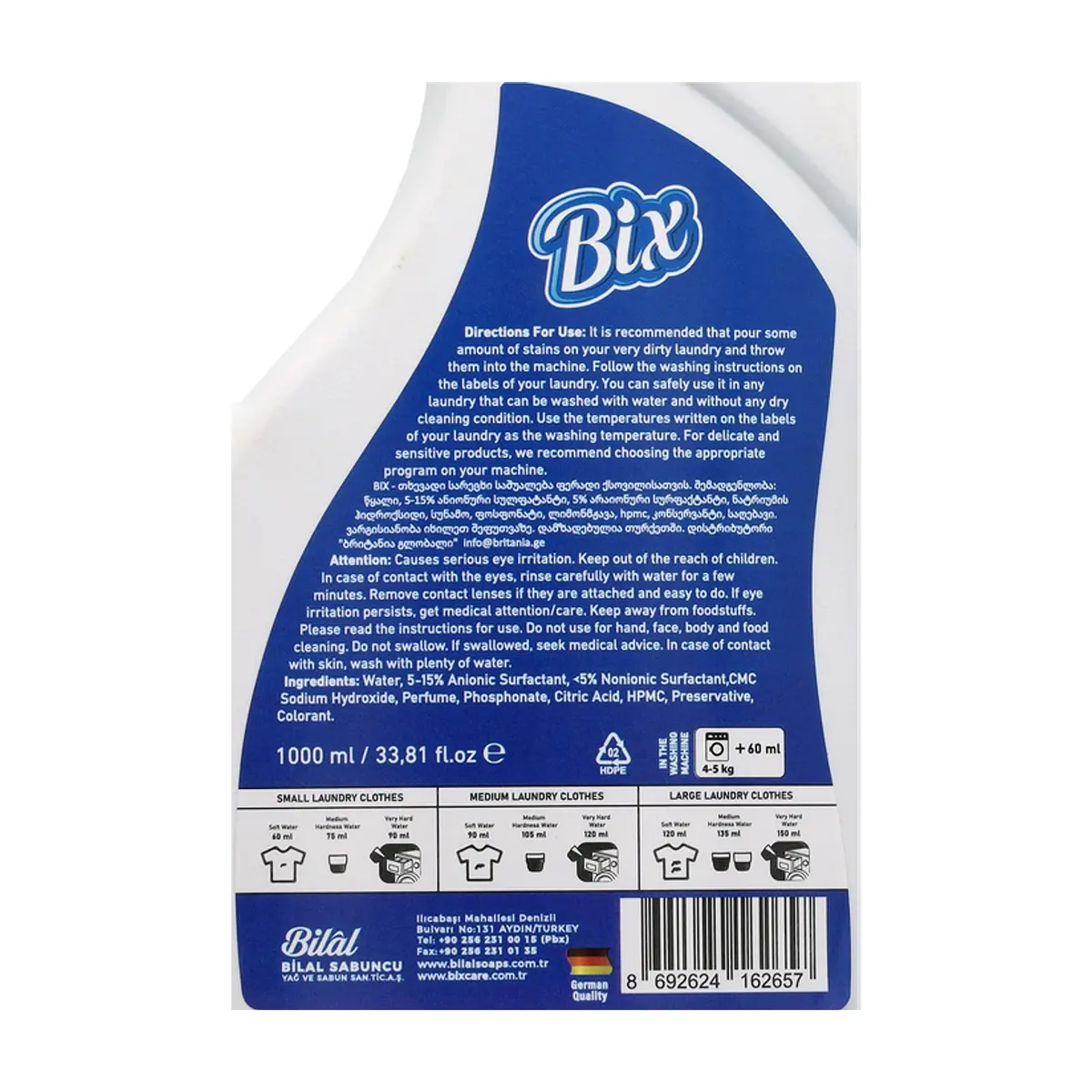 Detergente líquido para ropa de color Bix (1 L) - Thumbnail 4