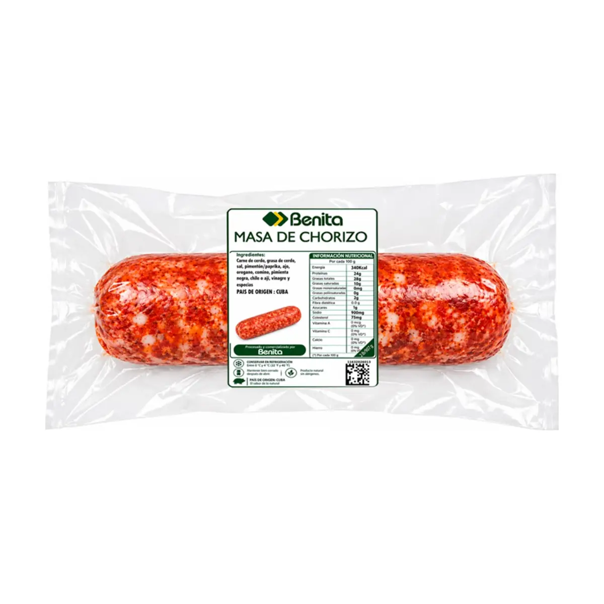 Masa de chorizo Benita (907 g / 2 lb) - Miniatura 2