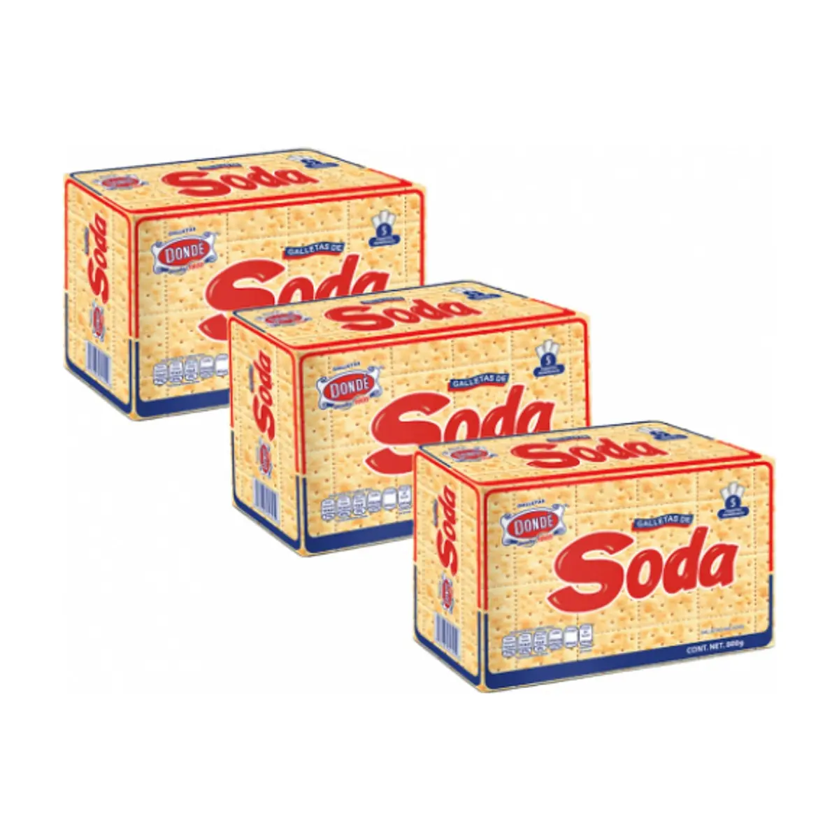Galletas de soda Dondé (3 X 800 g / 1.76 lb)