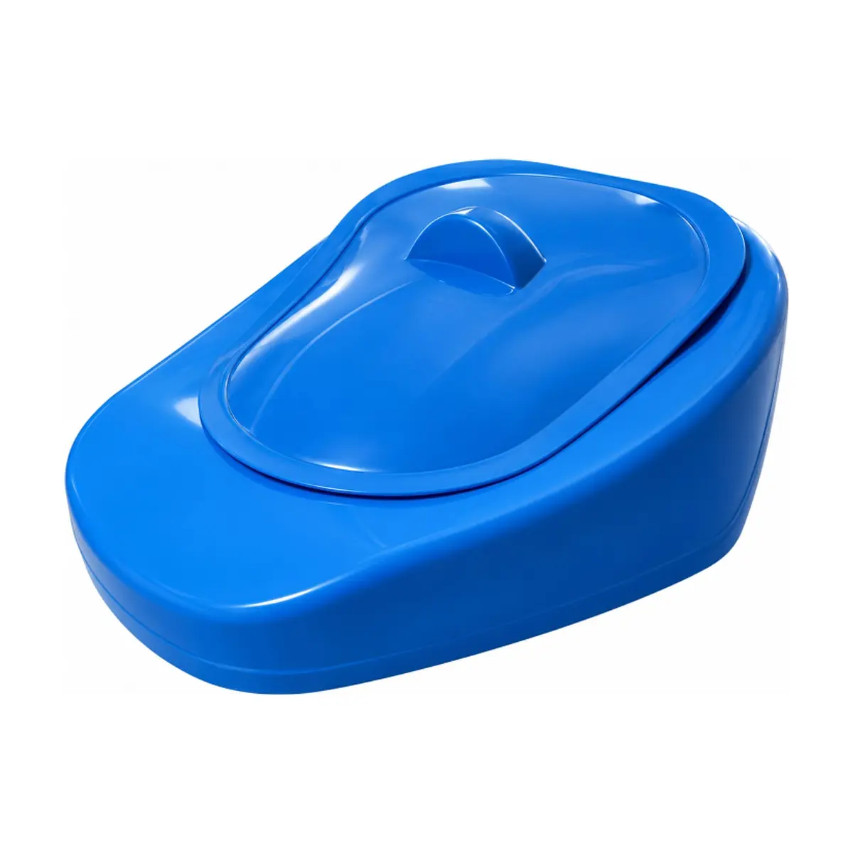 Cuña sanitaria con tapa de plástico reforzado color azul P53 (1 U) - Miniatura 1