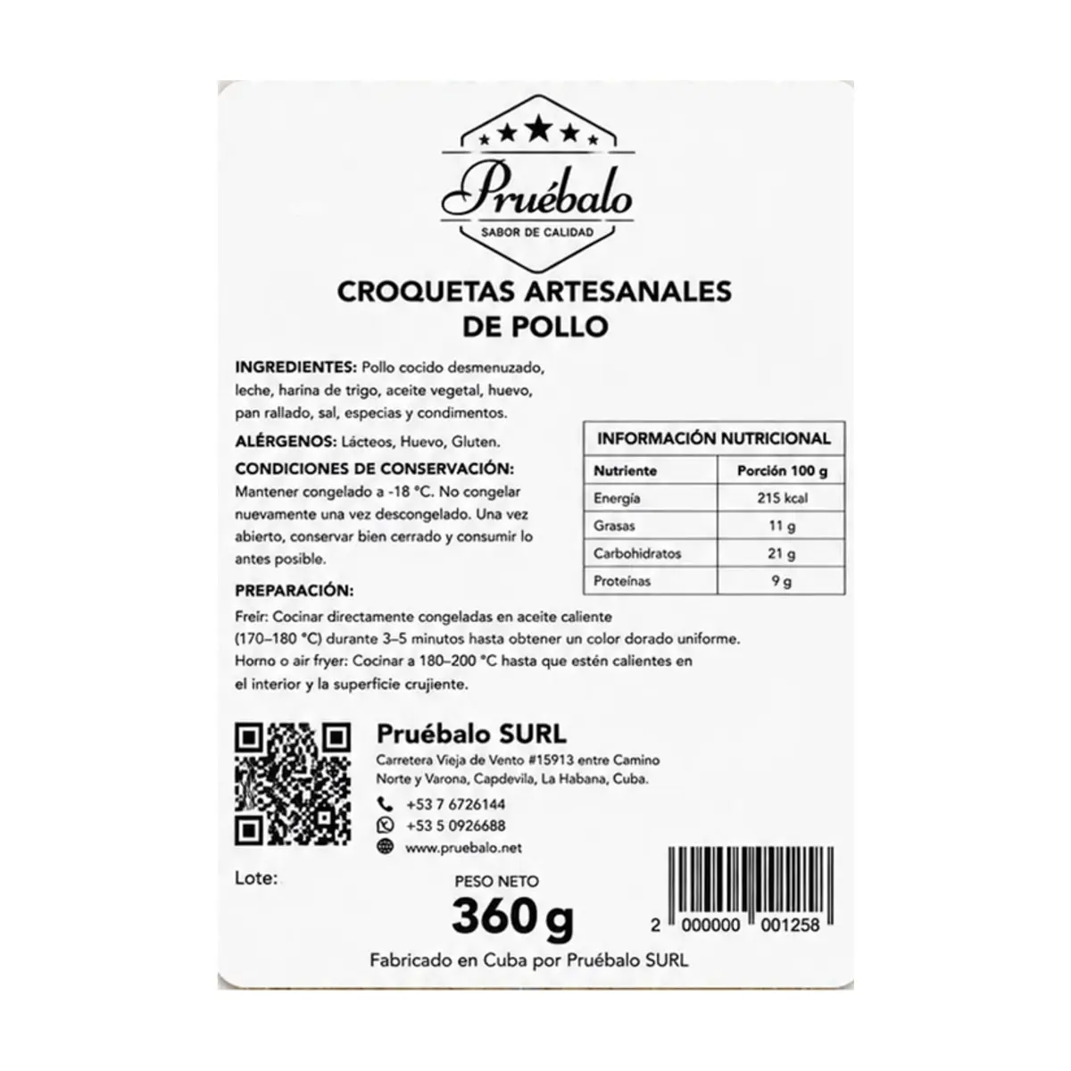 Croquetas artesanales de pollo Pruébalo (360 g / 12.7 oz) - Thumbnail 3