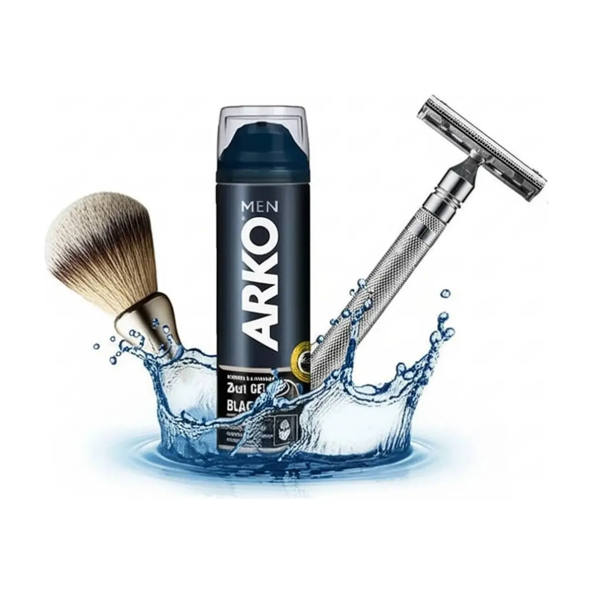 Gel negro 2 en 1 para afeitar y limpiar Arko (200 ml) - Thumbnail 4