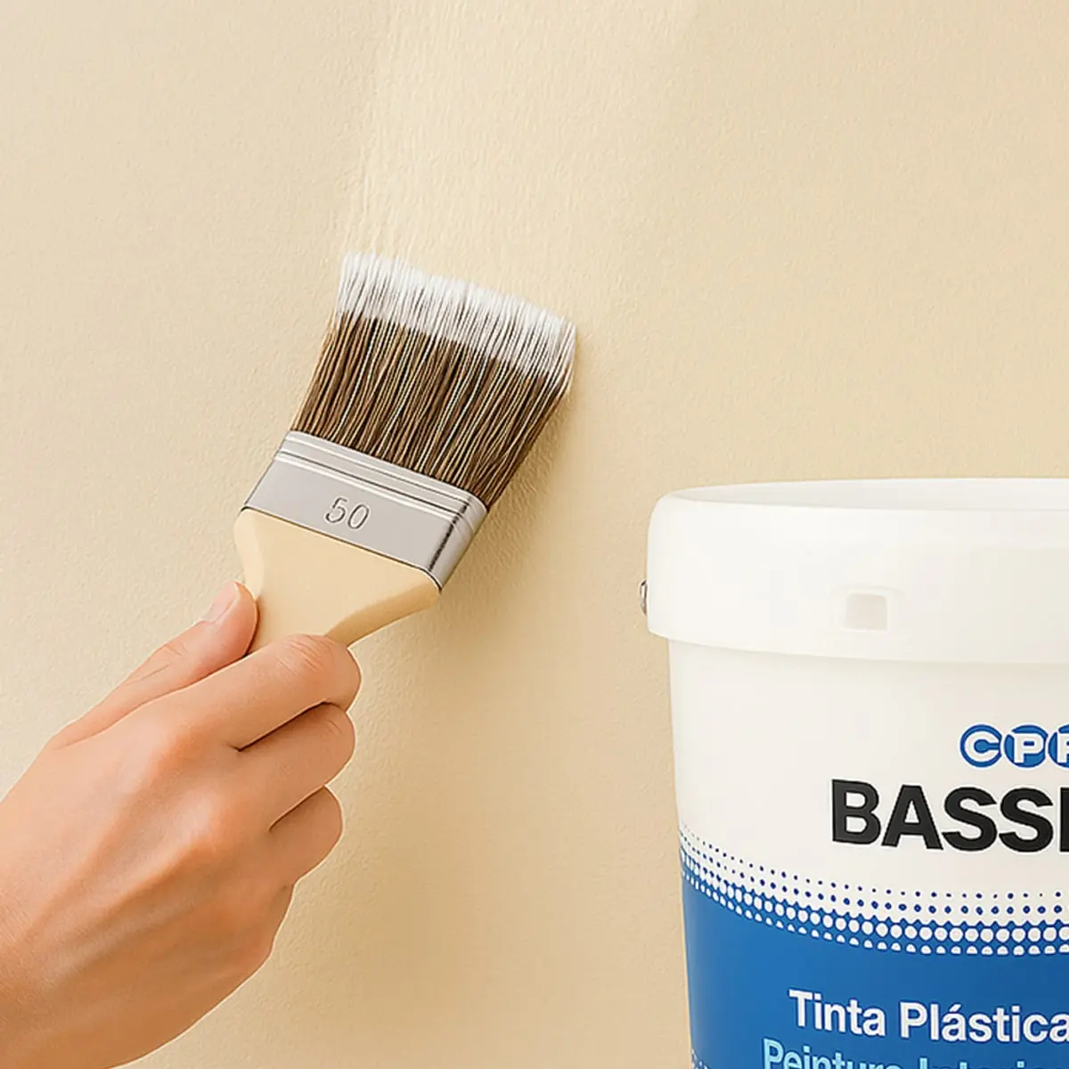 Pintura plástica interior marfil Bassik (15 L) - Thumbnail 5