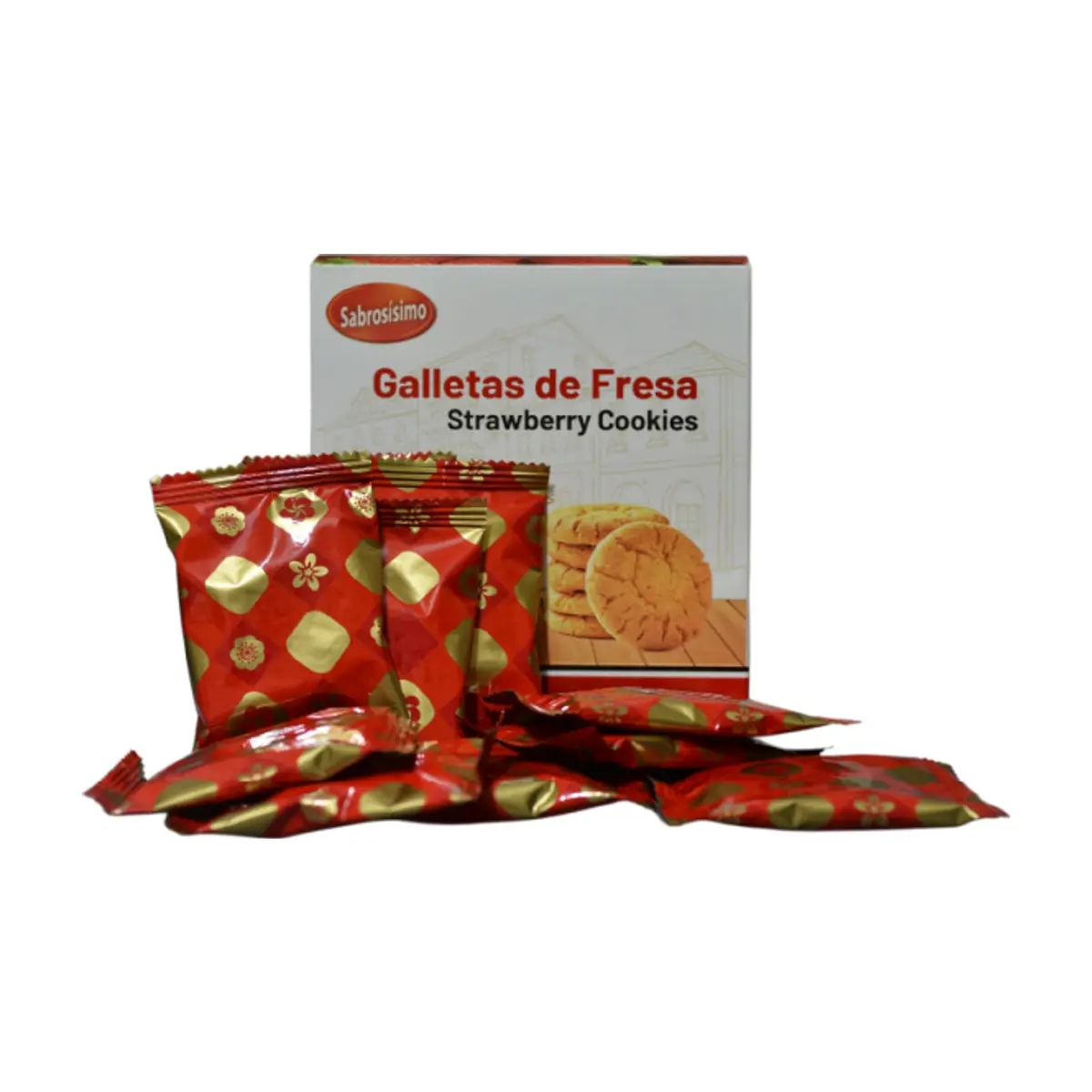 Galletas de mantequilla con sabor a fresa Sabrosísimo (100 g / 3.52 oz) - Miniatura 4