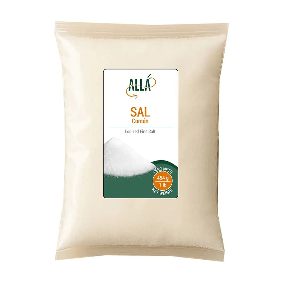 Sal fina yodada ALLÁ (454 g / 1 lb)