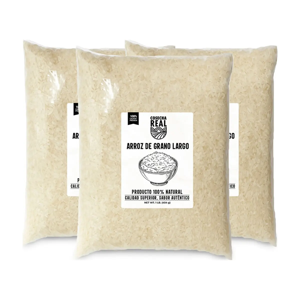 Arroz de grano largo Cosecha Real (3 x 454 g / 1 lb)