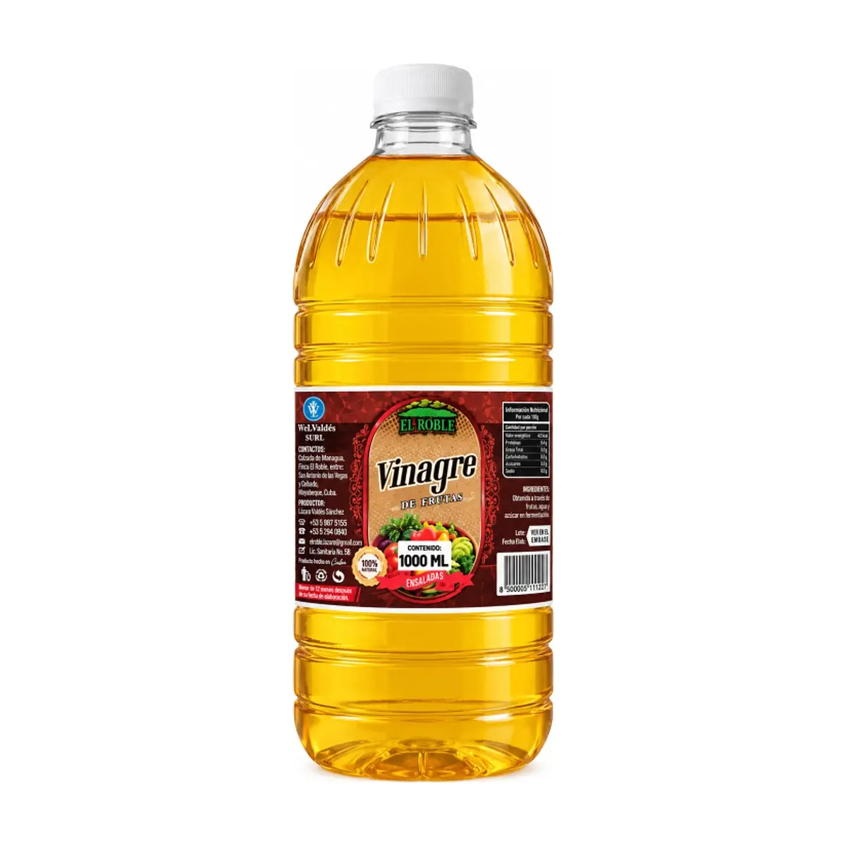 Vinagre de frutas El Roble (1 L) - Miniatura 1