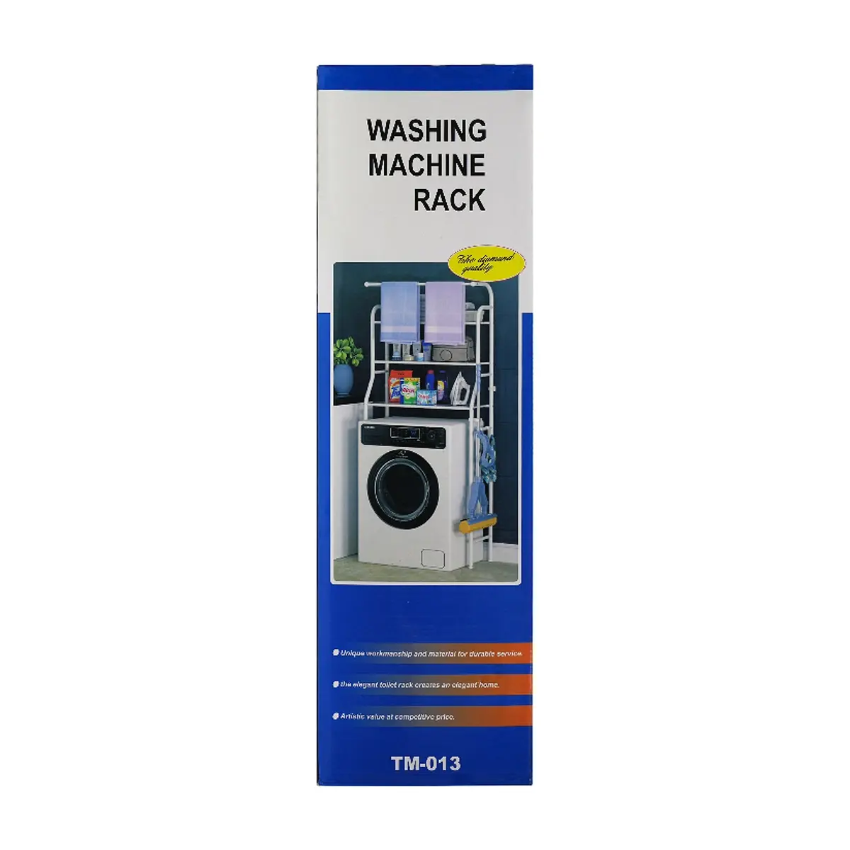 Estante organizador de 3 niveles para cuarto de lavado NEKI (68 x 25 x 163 cm) - Miniatura 2