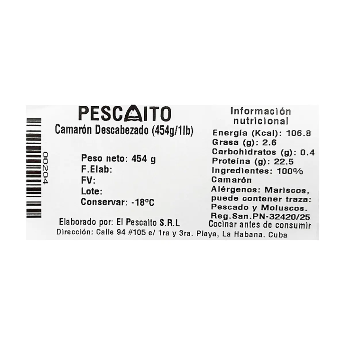 Camarón descabezado Pescaito (454 g / 1 lb) - Thumbnail 4