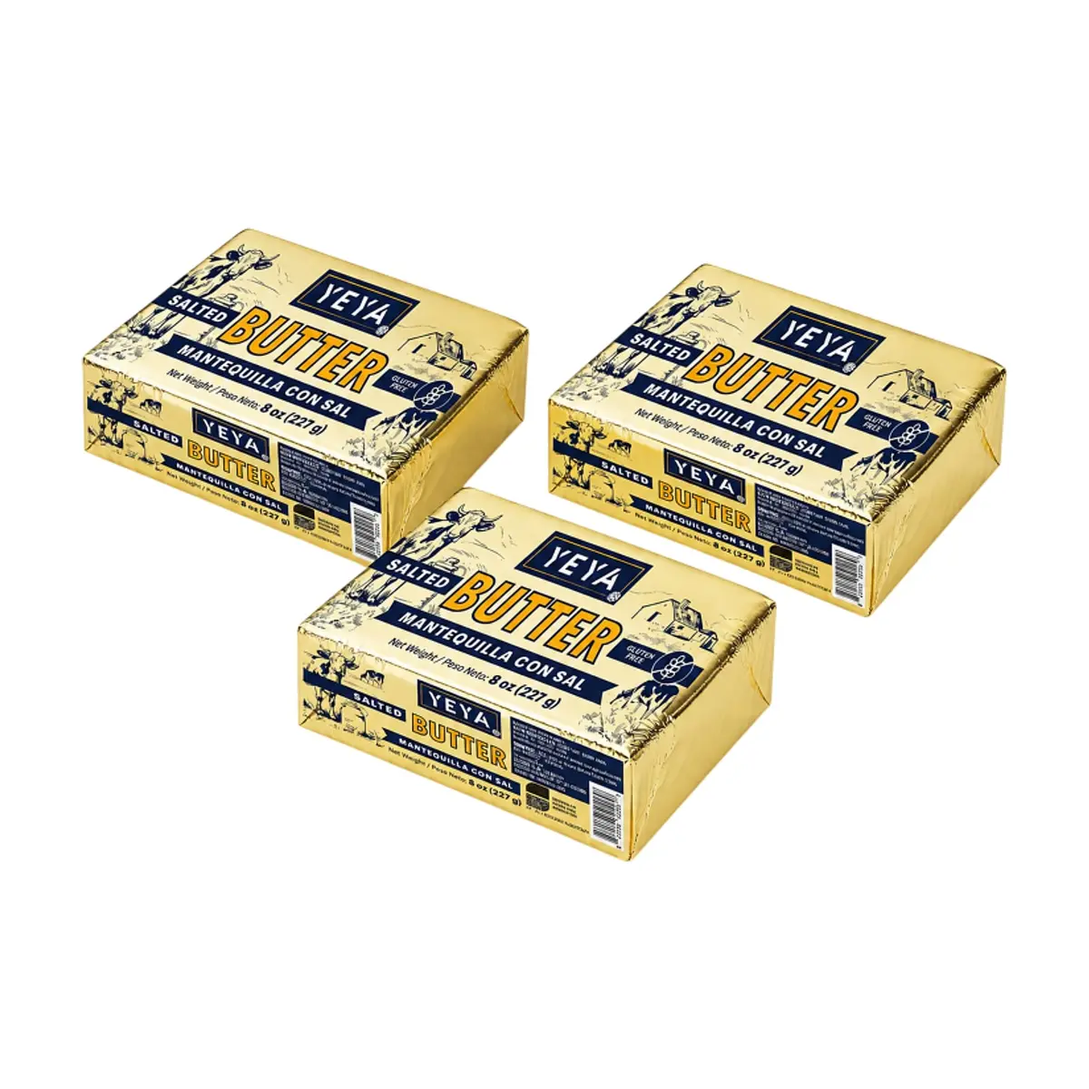 Mantequilla con sal YEYA (3 x 227 g / 8 oz)